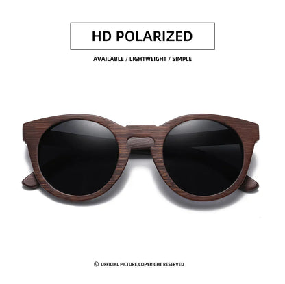 Desgin Spring New Style 100% Bamboo Polarized Sunglasses Men Women Fashion Glasses UV400 paper Box 8240