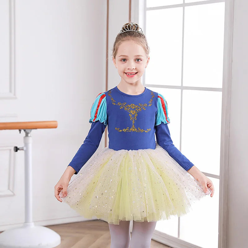 Girl Ballet Dancing Dress Party Fancy Sequined TUTU Dress Princess Girl Clothes Baby Girl Stage Shows Party Costumes