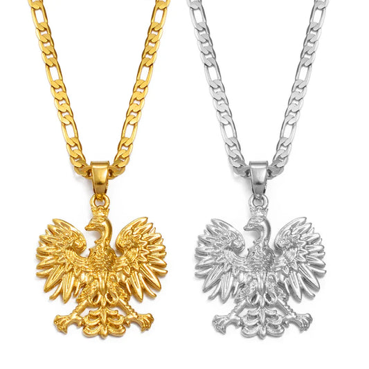 Poland Symbol Eagle Pendant Necklaces for Women Men,Polska Poles Jewelry #252706