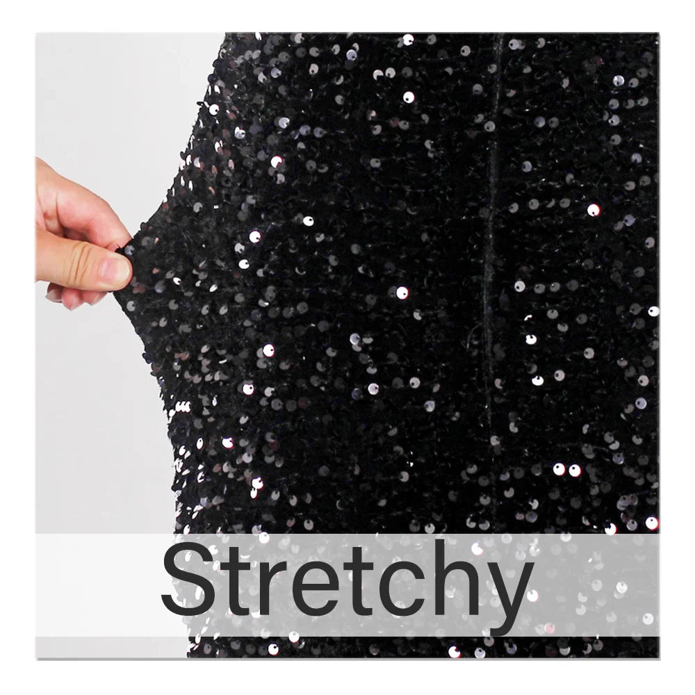 Red Sequin Strapless Cocktail Prom Dresses Stretch Velvet Sexy Slit Leg Paded Backless Mermaid Formal Evening Dress 2025