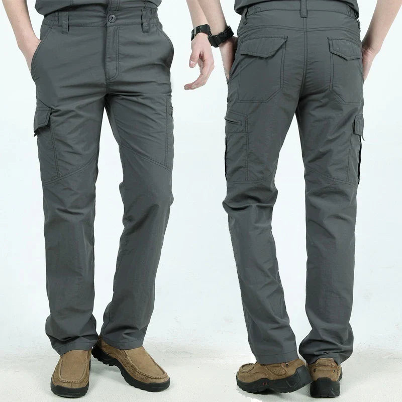 Cargo Pants Men Summer Tacitcal Casual Trousers Waterproof Quick Dry Multi Pocket Pant Male Work Outdoor Joggers Running 5XL