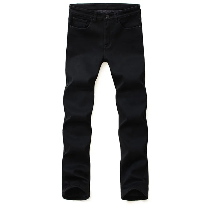 2023 Men's Stretch Black Jeans Classic Style Business Fashion Pure Slim-fit Denim Pants Male Brand Casual Trousers