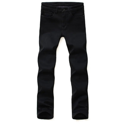 2023 Men's Stretch Black Jeans Classic Style Business Fashion Pure Slim-fit Denim Pants Male Brand Casual Trousers