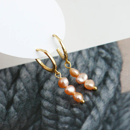 Real 925 Sterling Silver Natural Freshwater Baroque Pearl Stud Earrings for Women Bohemian Charming Jewelry Trend 2021