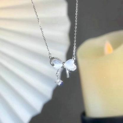 Fairy Elegant Pink Round Crystal Pendant Necklace Simple Design Korean Fashion Girls Women Star Clavicle Chain Jewelry Gifts