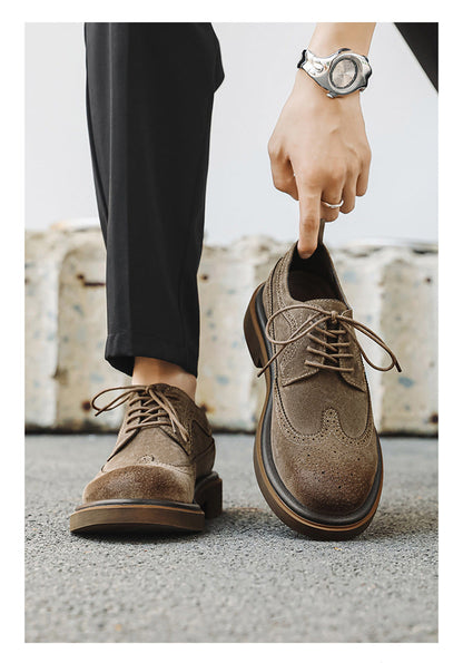 Men's Formal shoes Business leather shoes Luxury Men's Brogue Dress Shoes Carved handmade shoes high quality Wedding footwear