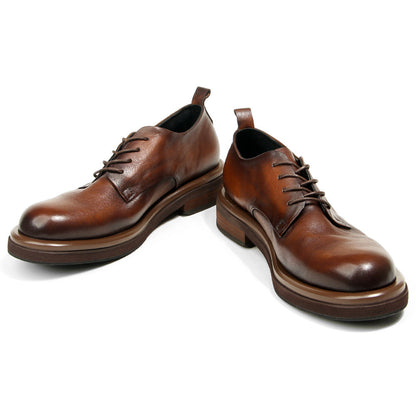 Genuine leather Men's formal shoes Retro Man Leather shoes Luxury Quality Wedding Social Shoes Male Business Shoes Handmade 2026