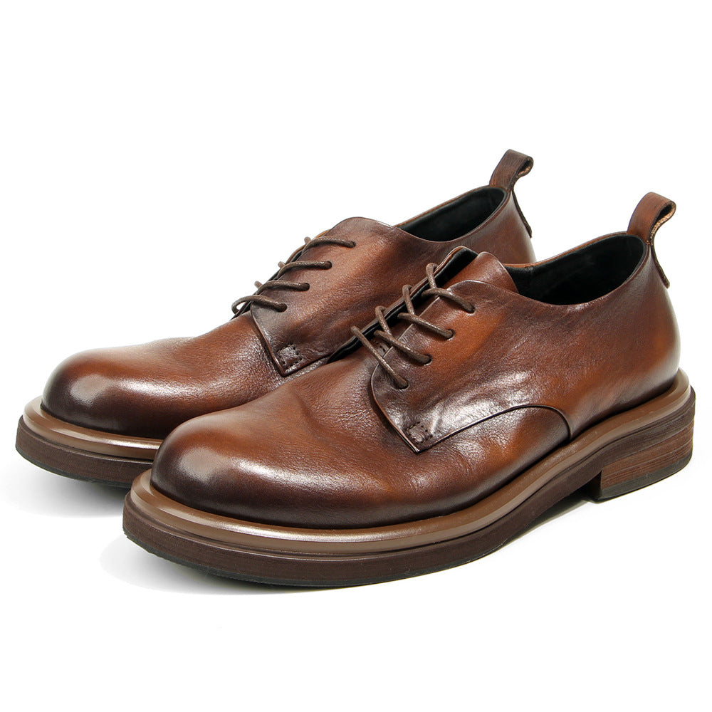 Genuine leather Men's formal shoes Retro Man Leather shoes Luxury Quality Wedding Social Shoes Male Business Shoes Handmade 2026