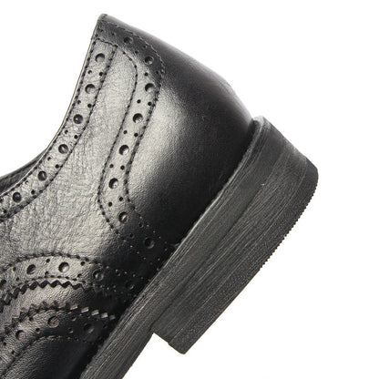 Genuine leather Men Formal Shoes Handcrafted Men Brogue Dress Shoes Classic Business Mens Oxford Shoes Luxury leather footwear