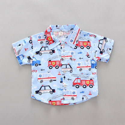 New Summer Baby Boys Clothes Children Fashion Cartoon Shirt Shorts 2Pcs/Set Kids Outfits Toddler Casual Costume Infant Tracksuit
