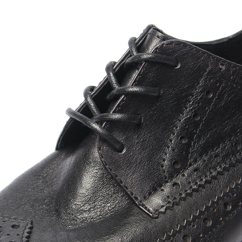 Genuine leather Men Formal Shoes Handcrafted Men Brogue Dress Shoes Classic Business Mens Oxford Shoes Luxury leather footwear