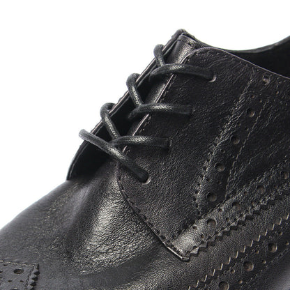 Genuine leather Men Formal Shoes Handcrafted Men Brogue Dress Shoes Classic Business Mens Oxford Shoes Luxury leather footwear