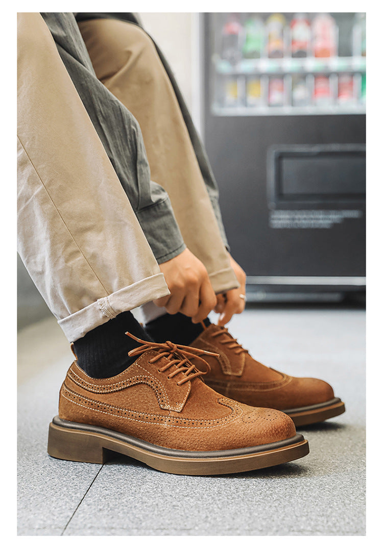 Men's Formal shoes Business leather shoes Luxury Men's Brogue Dress Shoes Carved handmade shoes high quality Wedding footwear