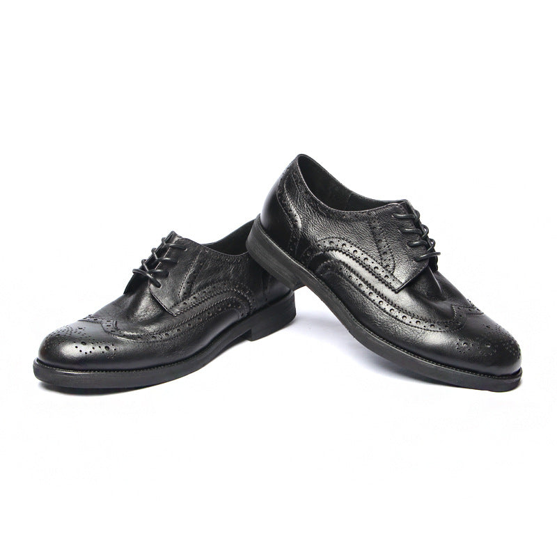 Genuine leather Men Formal Shoes Handcrafted Men Brogue Dress Shoes Classic Business Mens Oxford Shoes Luxury leather footwear
