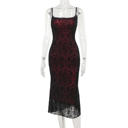Long Fishtail Dress for Women Robe New Spaghetti Strap Sleeveless Backless Ruched  Vintage  Maxi Dress Vestidos