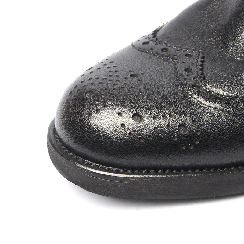 Genuine leather Men Formal Shoes Handcrafted Men Brogue Dress Shoes Classic Business Mens Oxford Shoes Luxury leather footwear