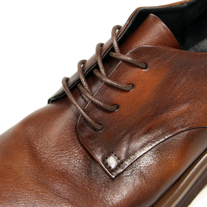 Genuine leather Men's formal shoes Retro Man Leather shoes Luxury Quality Wedding Social Shoes Male Business Shoes Handmade 2026