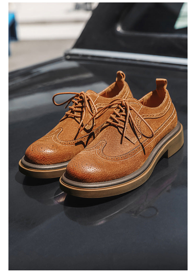Men's Formal shoes Business leather shoes Luxury Men's Brogue Dress Shoes Carved handmade shoes high quality Wedding footwear