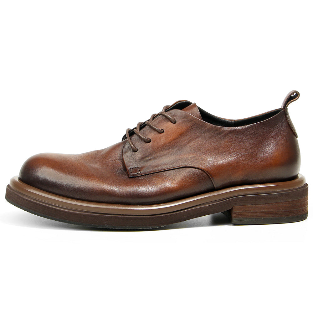 Genuine leather Men's formal shoes Retro Man Leather shoes Luxury Quality Wedding Social Shoes Male Business Shoes Handmade 2026