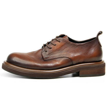 Genuine leather Men's formal shoes Retro Man Leather shoes Luxury Quality Wedding Social Shoes Male Business Shoes Handmade 2026