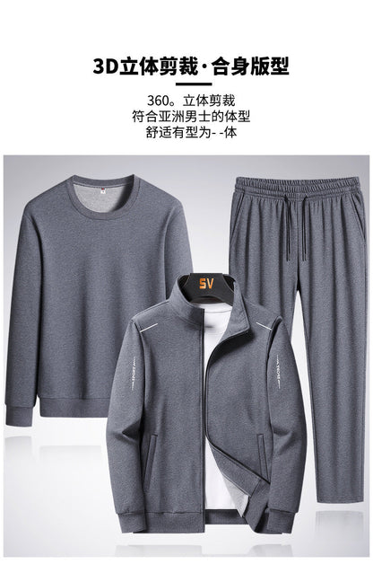 Men Tracksuits 3 Pieces Mens Hoodies and Sweatpants Set Spring and Autumn Tracksuit Unisex Jogging Suit Fashion Brand Mens 8XL