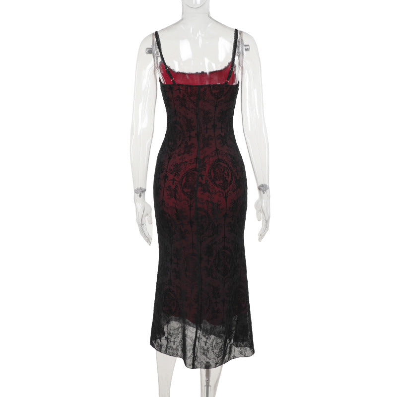 Long Fishtail Dress for Women Robe New Spaghetti Strap Sleeveless Backless Ruched  Vintage  Maxi Dress Vestidos