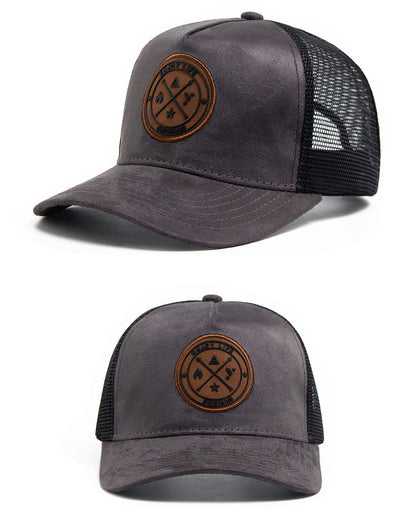 Spring Summer Suede 5 Panel Mesh Baseball Cap Big Head Unisex Trucker Hat Men And Women Sport Snapback Caps Leisure Gorros