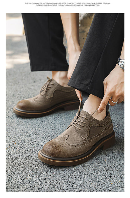Men's Formal shoes Business leather shoes Luxury Men's Brogue Dress Shoes Carved handmade shoes high quality Wedding footwear