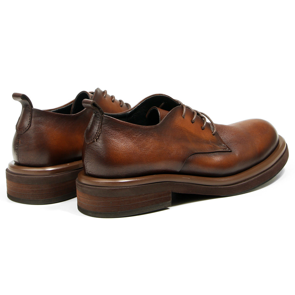 Genuine leather Men's formal shoes Retro Man Leather shoes Luxury Quality Wedding Social Shoes Male Business Shoes Handmade 2026