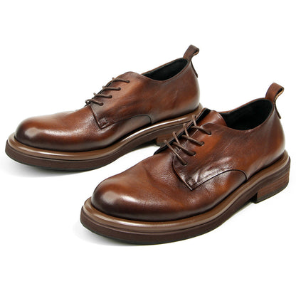 Genuine leather Men's formal shoes Retro Man Leather shoes Luxury Quality Wedding Social Shoes Male Business Shoes Handmade 2026