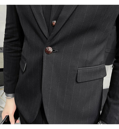 S-7XL Blazer Vest Pants High-end Brand Plaid Retro Business Suit Groom Wedding Party Slim Suit Fashion British Style Performance