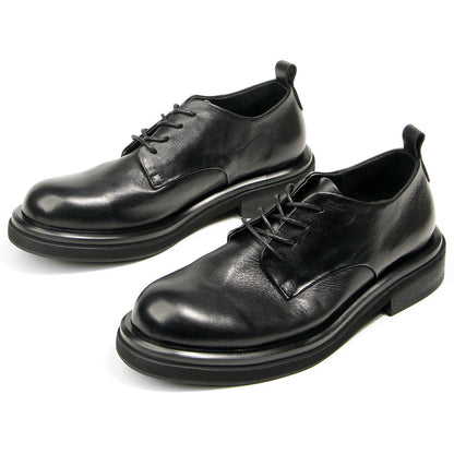 Genuine leather Men's formal shoes Retro Man Leather shoes Luxury Quality Wedding Social Shoes Male Business Shoes Handmade 2026