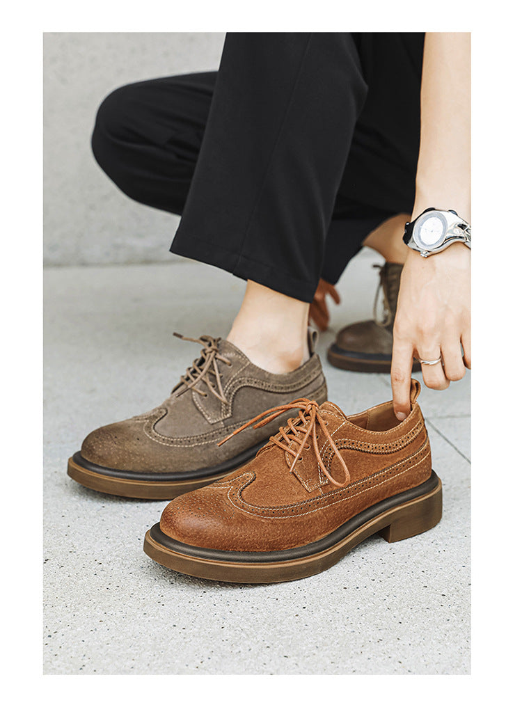 Men's Formal shoes Business leather shoes Luxury Men's Brogue Dress Shoes Carved handmade shoes high quality Wedding footwear