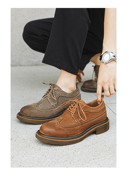 Men's Formal shoes Business leather shoes Luxury Men's Brogue Dress Shoes Carved handmade shoes high quality Wedding footwear