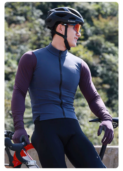 Fleece Men's Cycling Jersey  Winter Cycling Sets Warm Long-sleeved Suit Soad Bike Bicycle Jacket Overalls Riding Suit
