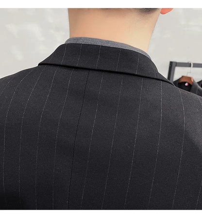 S-7XL Blazer Vest Pants High-end Brand Plaid Retro Business Suit Groom Wedding Party Slim Suit Fashion British Style Performance