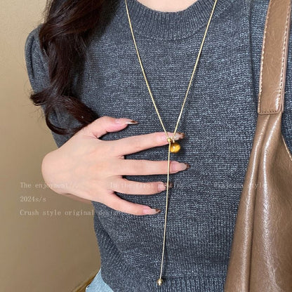 Fashion Metal Long Pull Necklaces for Women Luxury Elegant Silver Color Matte Snake Bone Chain Necklace Jewelry Accessories Gift