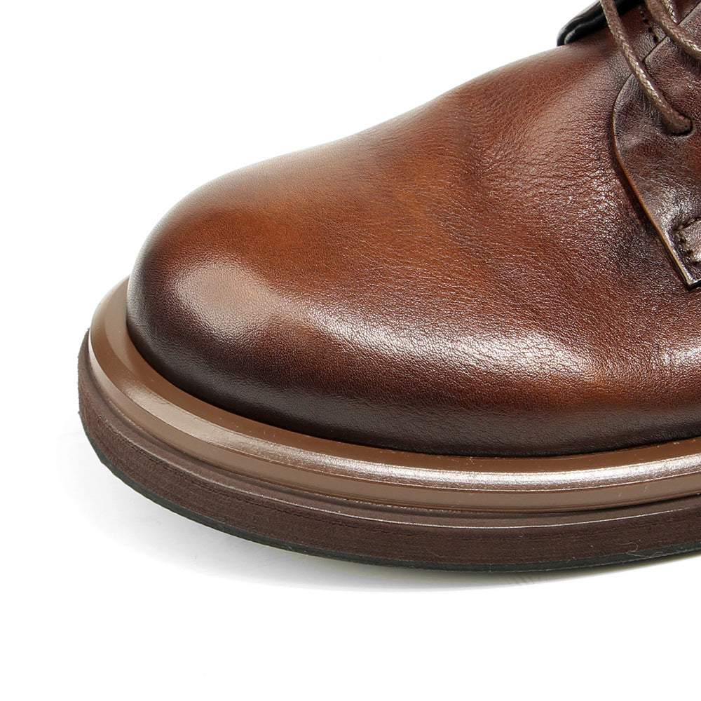 Genuine leather Men's formal shoes Retro Man Leather shoes Luxury Quality Wedding Social Shoes Male Business Shoes Handmade 2026