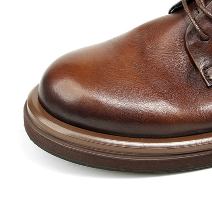 Genuine leather Men's formal shoes Retro Man Leather shoes Luxury Quality Wedding Social Shoes Male Business Shoes Handmade 2026