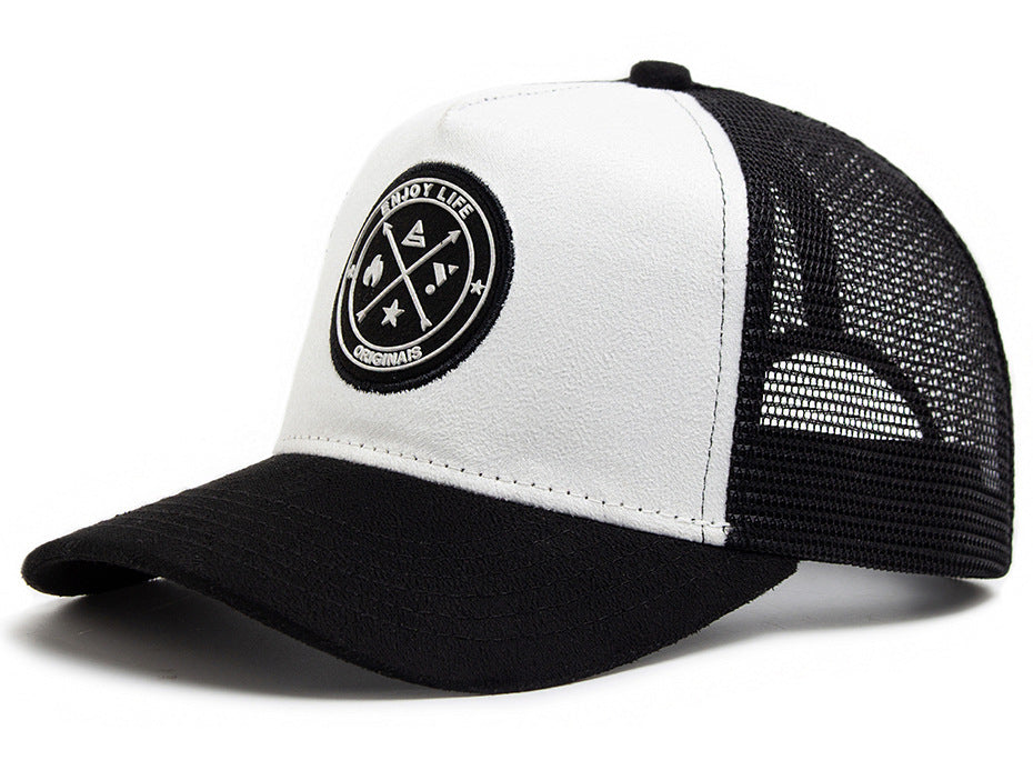 Spring Summer Suede 5 Panel Mesh Baseball Cap Big Head Unisex Trucker Hat Men And Women Sport Snapback Caps Leisure Gorros