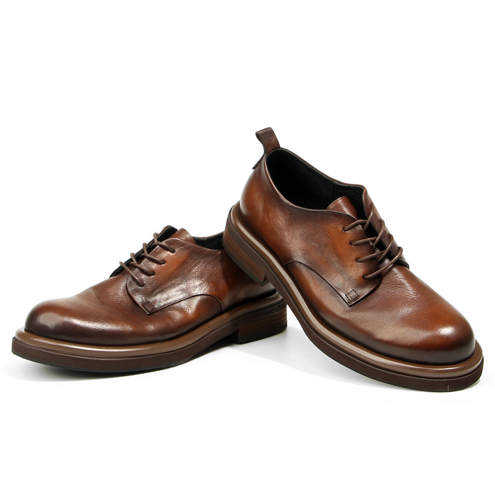 Genuine leather Men's formal shoes Retro Man Leather shoes Luxury Quality Wedding Social Shoes Male Business Shoes Handmade 2026