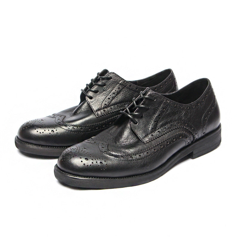 Genuine leather Men Formal Shoes Handcrafted Men Brogue Dress Shoes Classic Business Mens Oxford Shoes Luxury leather footwear