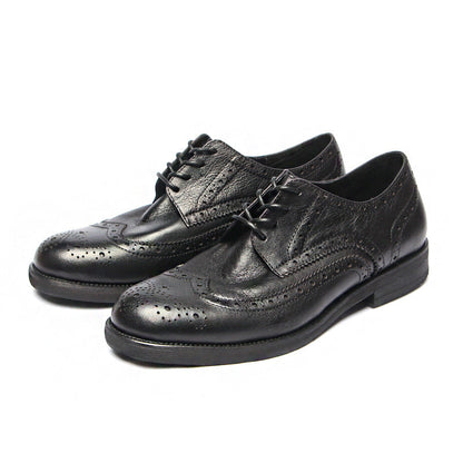Genuine leather Men Formal Shoes Handcrafted Men Brogue Dress Shoes Classic Business Mens Oxford Shoes Luxury leather footwear