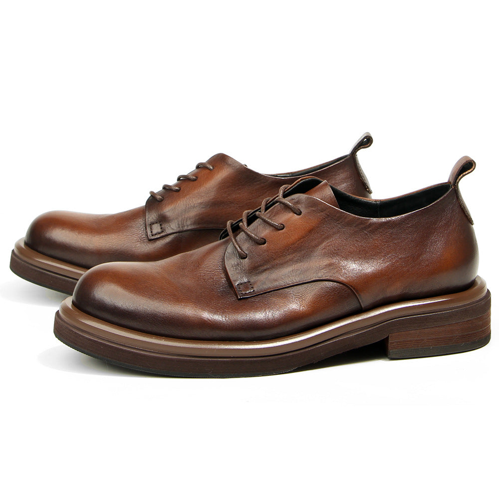 Genuine leather Men's formal shoes Retro Man Leather shoes Luxury Quality Wedding Social Shoes Male Business Shoes Handmade 2026