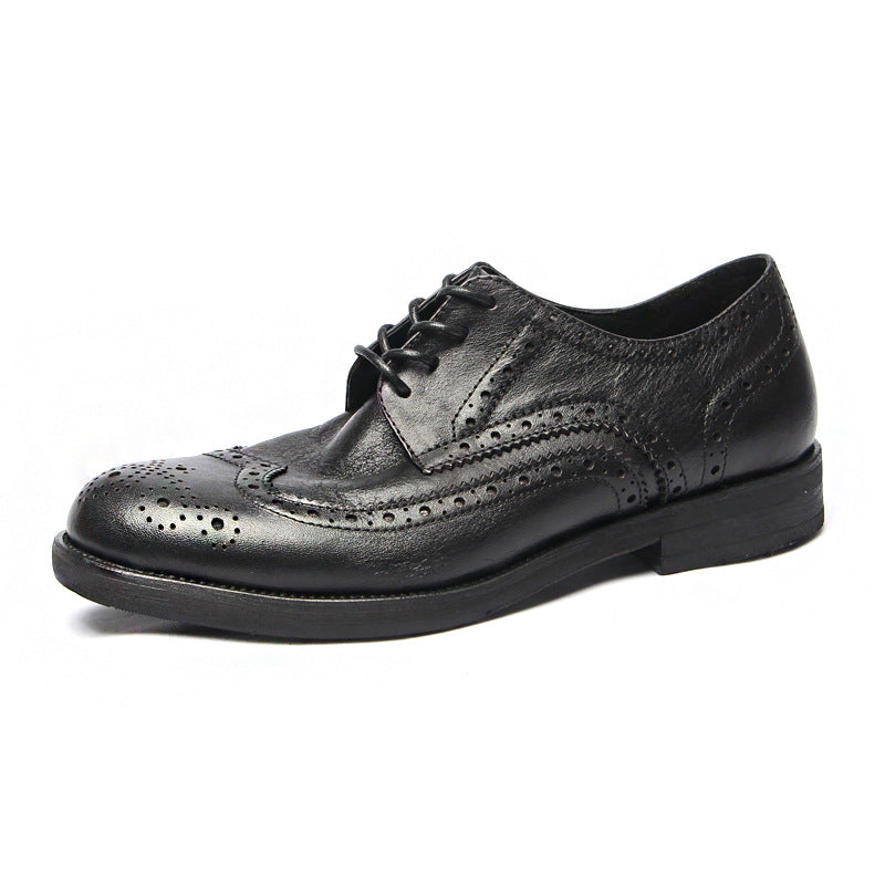 Genuine leather Men Formal Shoes Handcrafted Men Brogue Dress Shoes Classic Business Mens Oxford Shoes Luxury leather footwear