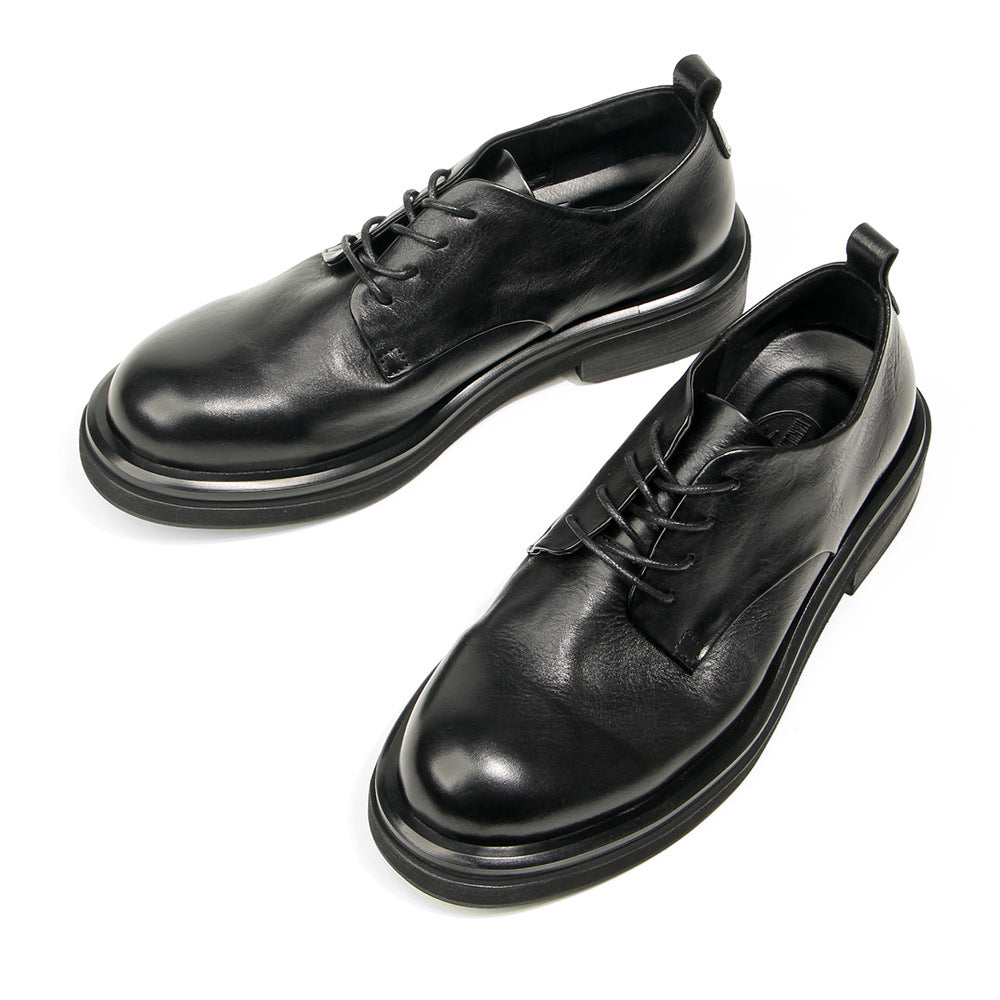 Genuine leather Men's formal shoes Retro Man Leather shoes Luxury Quality Wedding Social Shoes Male Business Shoes Handmade 2026