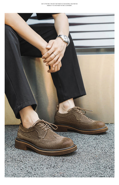 Men's Formal shoes Business leather shoes Luxury Men's Brogue Dress Shoes Carved handmade shoes high quality Wedding footwear