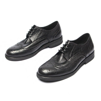Genuine leather Men Formal Shoes Handcrafted Men Brogue Dress Shoes Classic Business Mens Oxford Shoes Luxury leather footwear