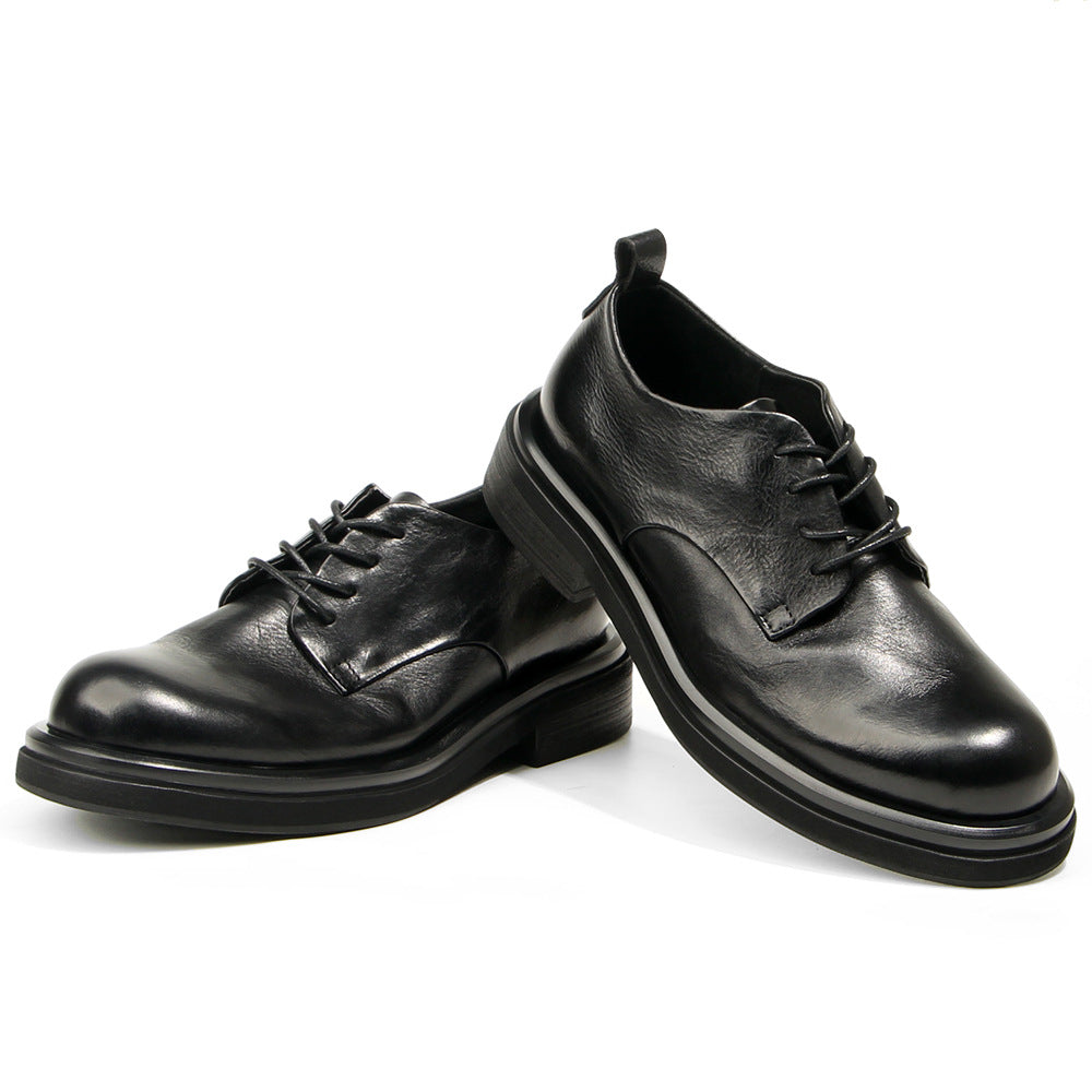 Genuine leather Men's formal shoes Retro Man Leather shoes Luxury Quality Wedding Social Shoes Male Business Shoes Handmade 2026