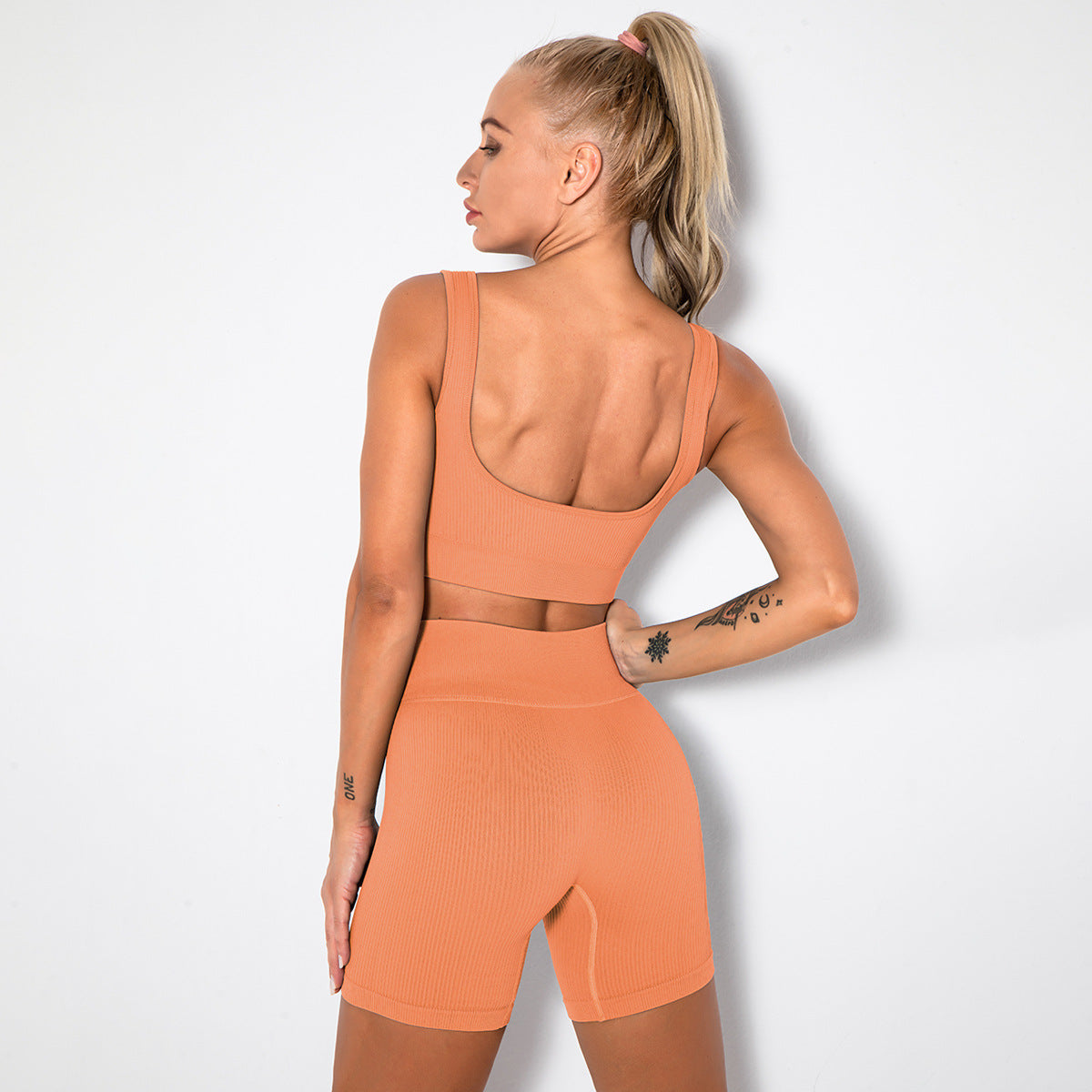 2PCS Women Yoga Set Gym Set Sexy Bra Seamless Sports Shorts Workout Running Clothing Gym Wear Athletic Sport Suit